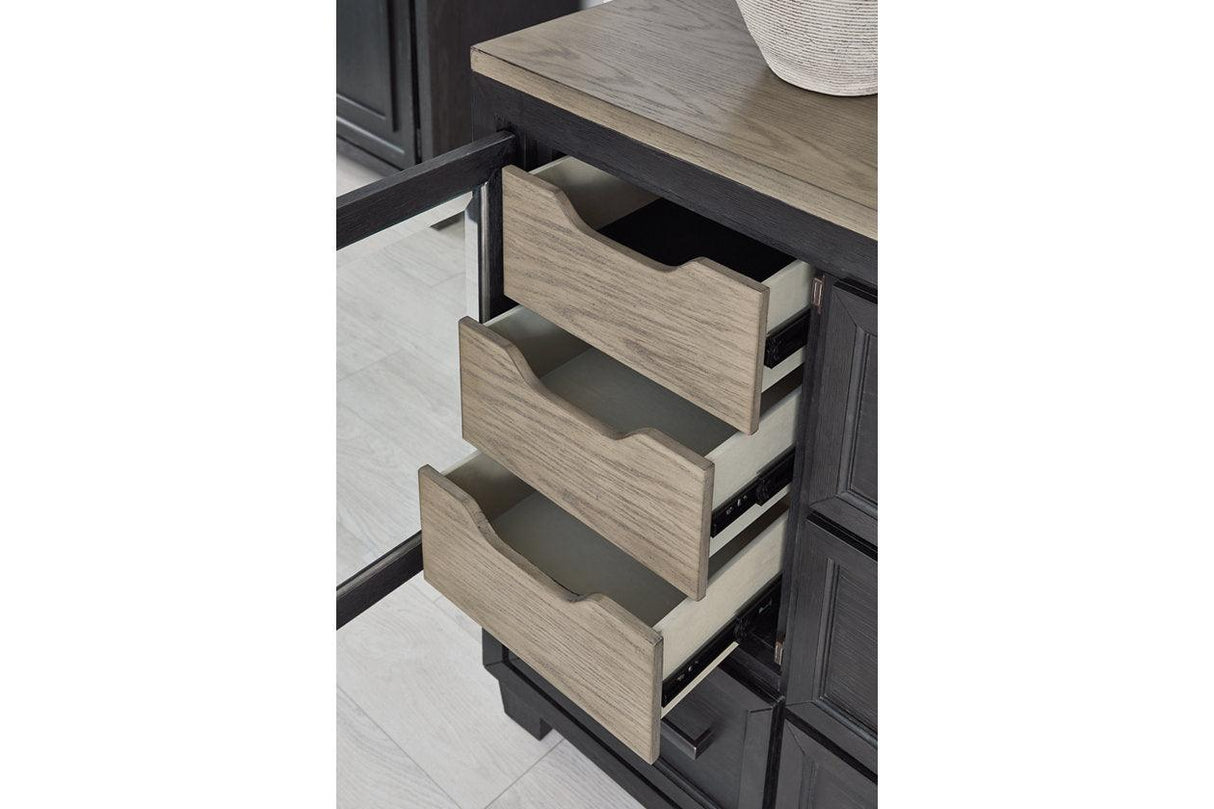 Foyland Black/Brown Dresser by Ashley at Eve Furniture