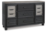 Foyland Black/Brown Dresser by Ashley at Eve Furniture