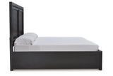 Foyland Black/Brown King Panel Storage Bed by Ashley at Eve Furniture