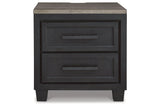 Foyland Black/Brown Nightstand by Ashley at Eve Furniture