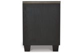 Foyland Black/Brown Nightstand by Ashley at Eve Furniture