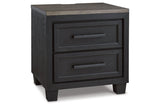 Foyland Black/Brown Nightstand by Ashley at Eve Furniture