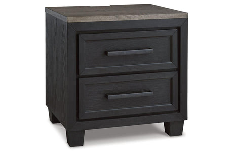 Foyland Black/Brown Nightstand by Ashley at Eve Furniture
