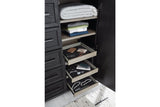 Foyland Black/Brown Door Chest by Ashley at Eve Furniture