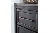 Foyland Black/Brown Door Chest by Ashley at Eve Furniture