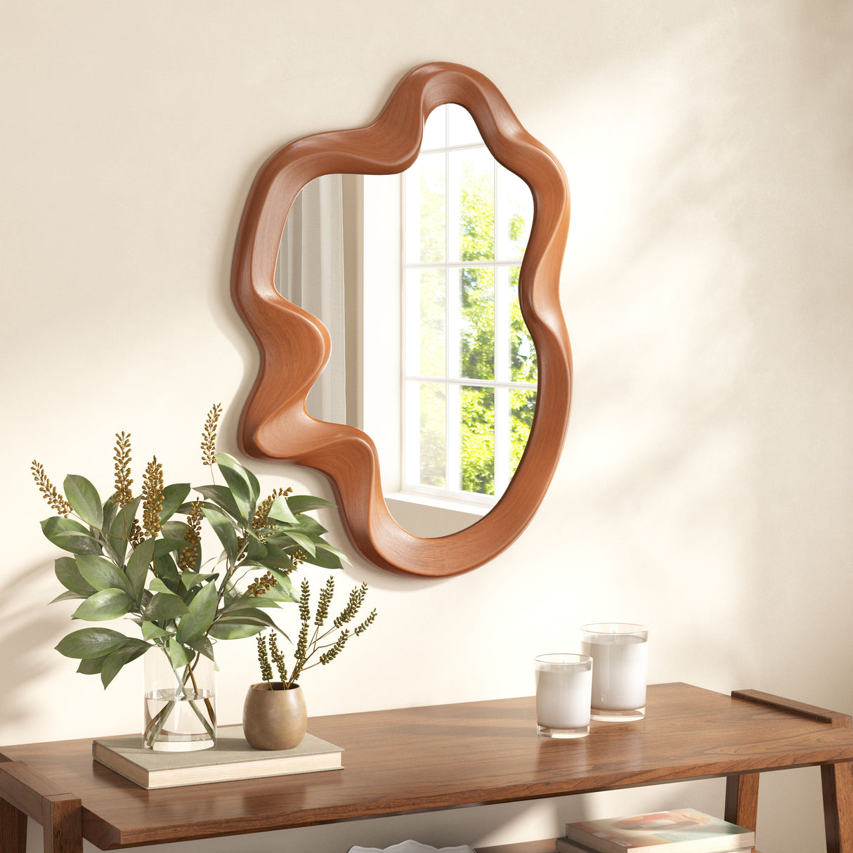 Foz Brown Mirror by Zuomod at Eve Furniture
