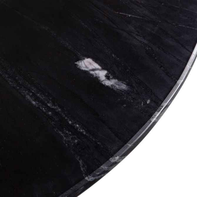 Palm Springs 48" Gathering Table with Black Marble and Whitewash Modern Base by Home Trends & Design at Eve Furniture