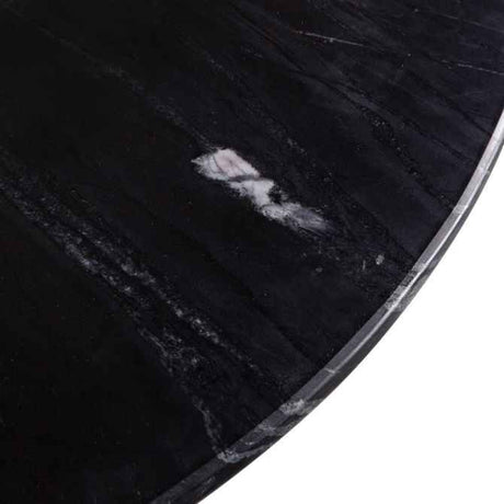 Palm Springs 48" Gathering Table with Black Marble and Whitewash Modern Base by Home Trends & Design at Eve Furniture