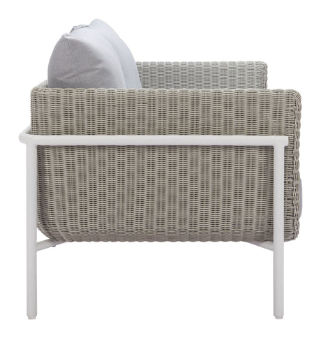 Frais Gray Outdoor Loveseat by Zuomod at Eve Furniture