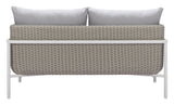 Frais Gray Outdoor Loveseat by Zuomod at Eve Furniture