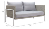 Frais Gray Outdoor Loveseat by Zuomod at Eve Furniture