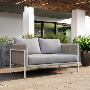 Frais Gray Outdoor Loveseat by Zuomod at Eve Furniture
