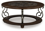 Frallyn Dark Brown Coffee Table by Ashley at Eve Furniture