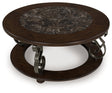 Frallyn Dark Brown Coffee Table by Ashley at Eve Furniture