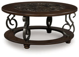 Frallyn Dark Brown Coffee Table by Ashley at Eve Furniture