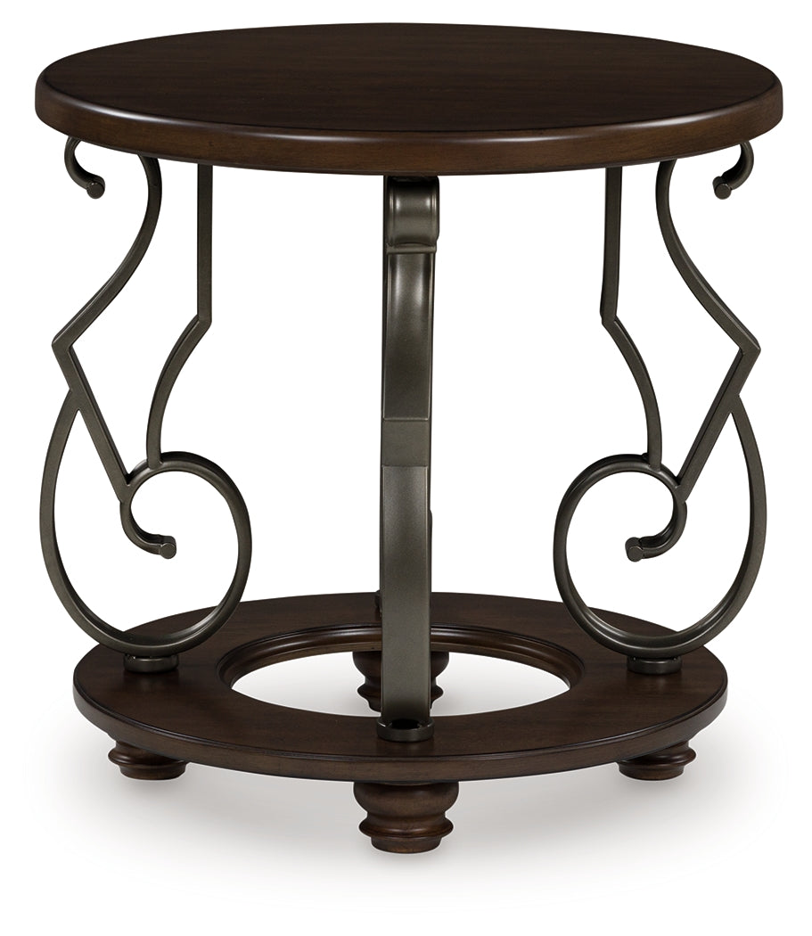 Frallyn Dark Brown End Table by Ashley at Eve Furniture