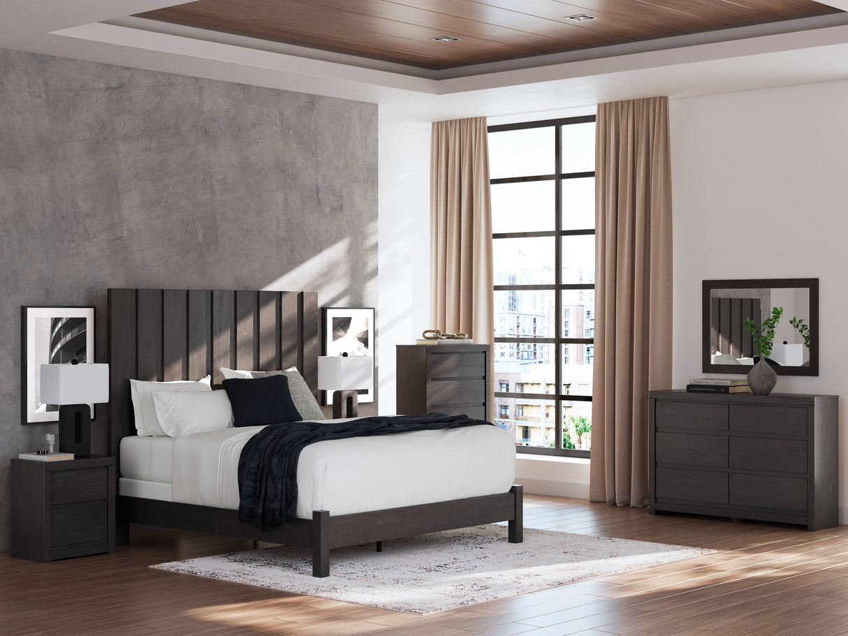 Fraluna Charcoal Chest of Drawers by Ashley at Eve Furniture