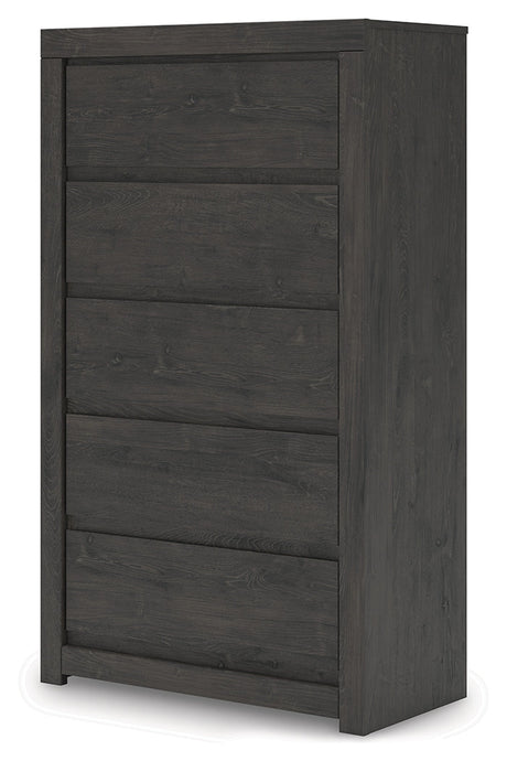 Fraluna Charcoal Chest of Drawers by Ashley at Eve Furniture