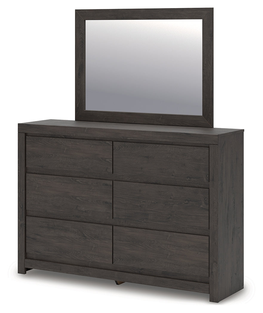 Fraluna Charcoal Dresser and Mirror by Ashley at Eve Furniture