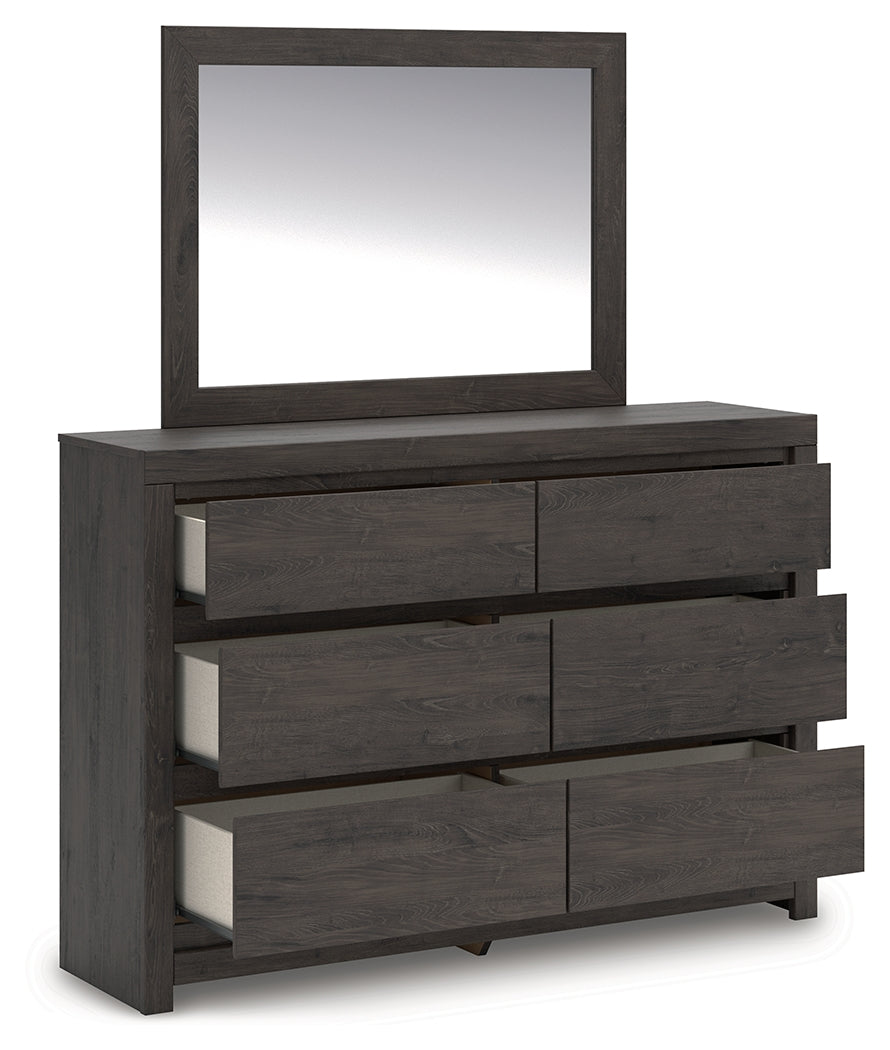 Fraluna Charcoal Dresser and Mirror by Ashley at Eve Furniture