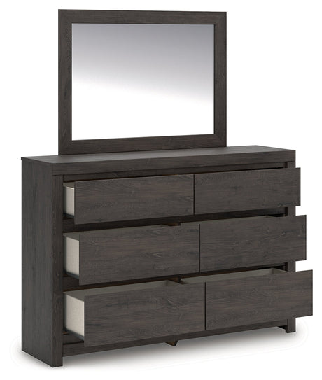Fraluna Charcoal Dresser and Mirror by Ashley at Eve Furniture