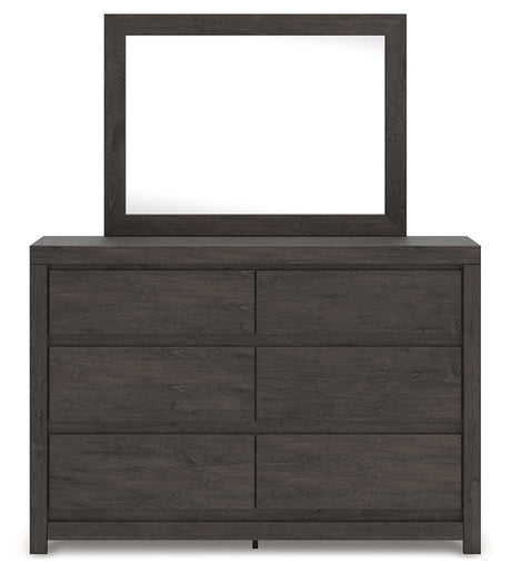 Fraluna Charcoal Dresser and Mirror by Ashley at Eve Furniture