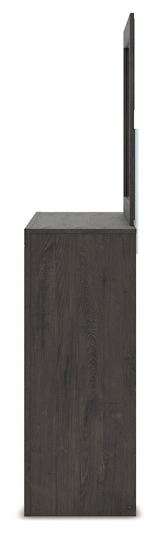 Fraluna Charcoal Dresser and Mirror by Ashley at Eve Furniture