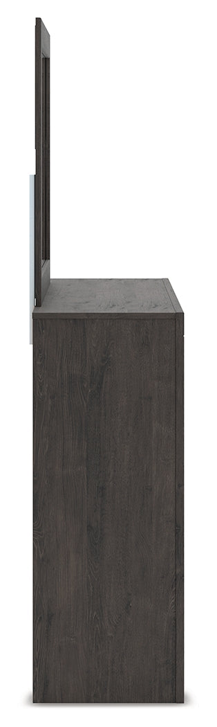 Fraluna Charcoal Dresser and Mirror by Ashley at Eve Furniture