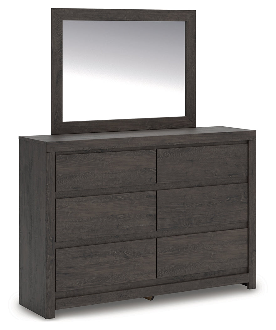 Fraluna Charcoal Dresser and Mirror by Ashley at Eve Furniture
