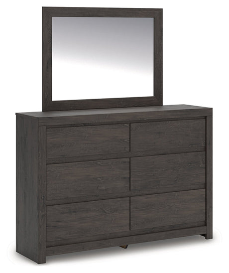 Fraluna Charcoal Dresser and Mirror by Ashley at Eve Furniture