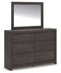 Fraluna Charcoal Dresser and Mirror by Ashley at Eve Furniture