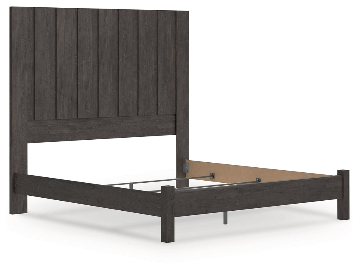 Fraluna Charcoal King Panel Bed by Ashley at Eve Furniture