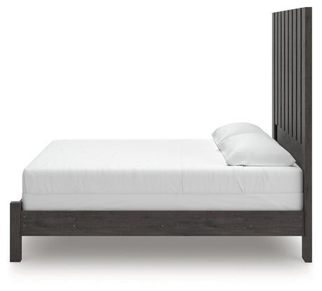 Fraluna Charcoal King Panel Bed by Ashley at Eve Furniture
