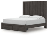 Fraluna Charcoal King Panel Storage Bed by Ashley at Eve Furniture