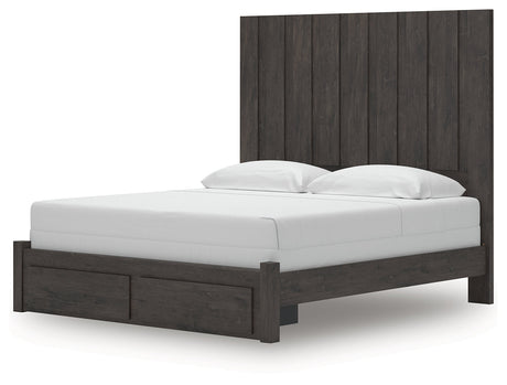 Fraluna Charcoal King Panel Storage Bed by Ashley at Eve Furniture