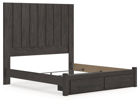 Fraluna Charcoal King Panel Storage Bed by Ashley at Eve Furniture