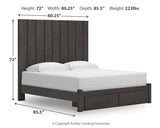 Fraluna Charcoal King Panel Storage Bed by Ashley at Eve Furniture