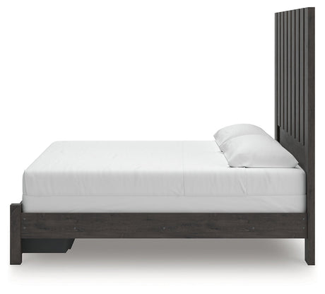 Fraluna Charcoal King Panel Storage Bed by Ashley at Eve Furniture