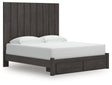 Fraluna Charcoal King Panel Storage Bed by Ashley at Eve Furniture