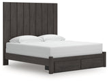 Fraluna Charcoal King Panel Storage Bed by Ashley at Eve Furniture