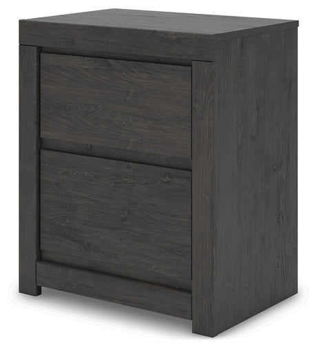 Fraluna Charcoal Nightstand by Ashley at Eve Furniture