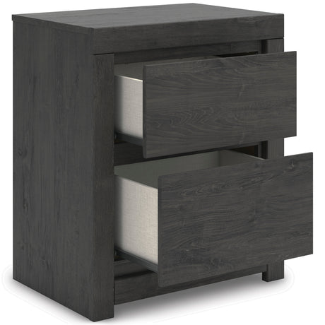 Fraluna Charcoal Panel Bedroom Set by Ashley at Eve Furniture