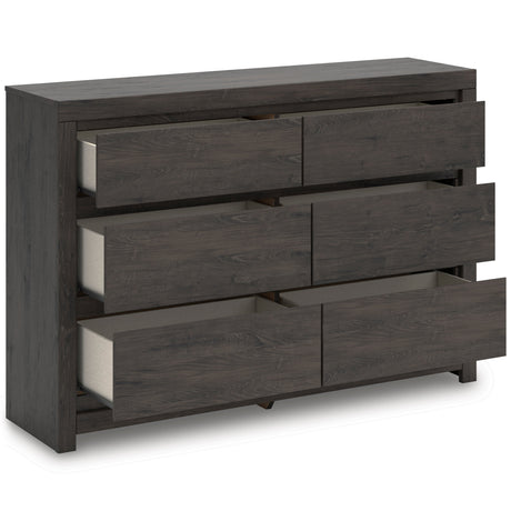 Fraluna Charcoal Panel Bedroom Set by Ashley at Eve Furniture