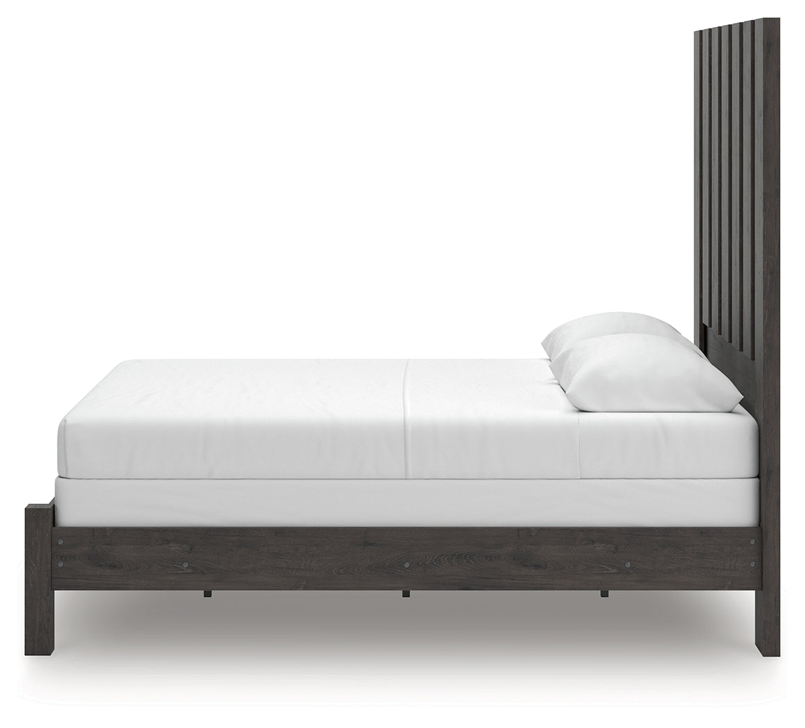 Fraluna Charcoal Queen Panel Bed by Ashley at Eve Furniture