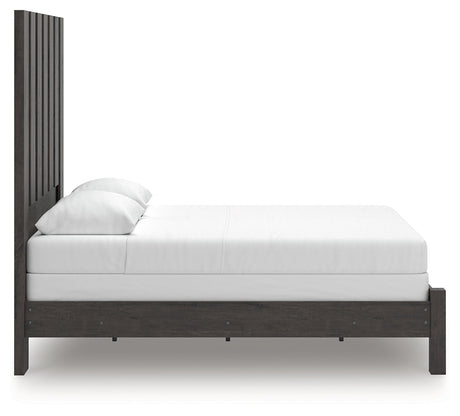 Fraluna Charcoal Queen Panel Bed by Ashley at Eve Furniture