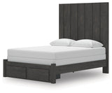 Fraluna Charcoal Queen Panel Storage Bed by Ashley at Eve Furniture