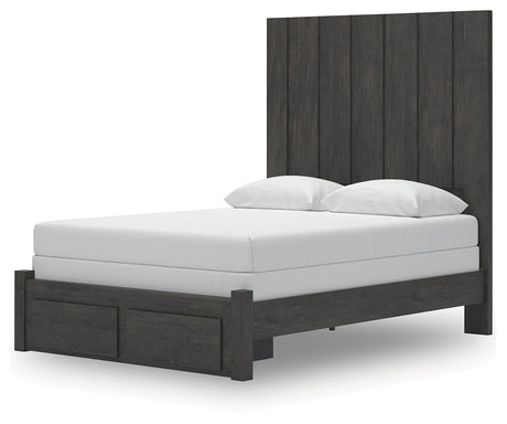 Fraluna Charcoal Queen Panel Storage Bed by Ashley at Eve Furniture