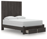 Fraluna Charcoal Queen Panel Storage Bed by Ashley at Eve Furniture