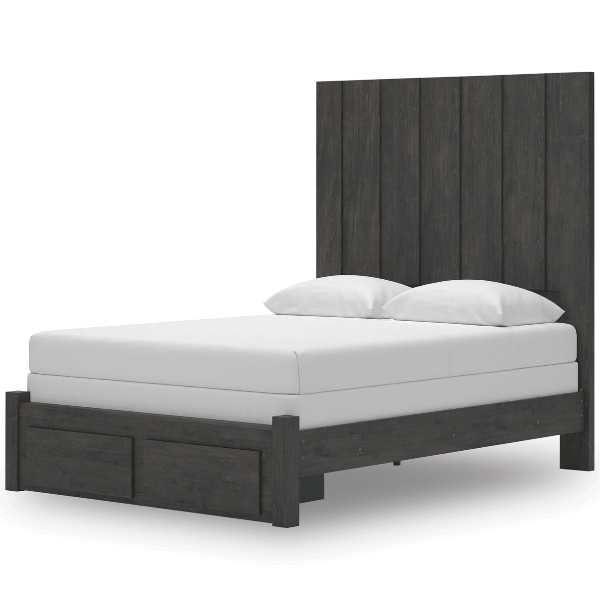 Fraluna Charcoal Storage Panel Bedroom Set with 2 Footboard Drawers by Ashley at Eve Furniture