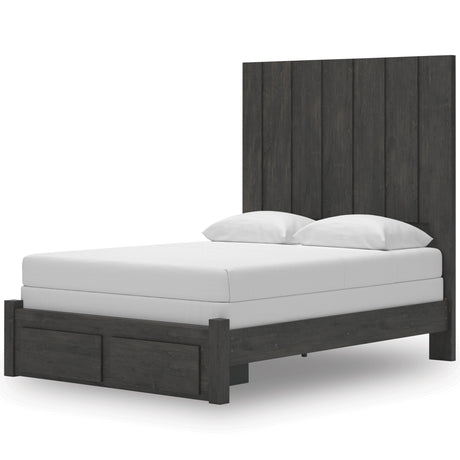 Fraluna Charcoal Storage Panel Bedroom Set with 2 Footboard Drawers by Ashley at Eve Furniture